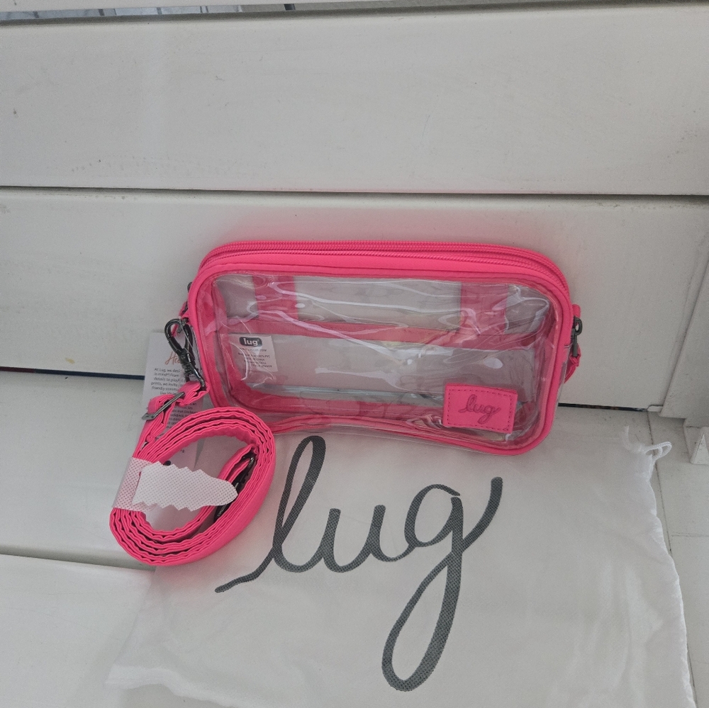 Lug Coupe XL Clearview Crossbody Stadium or Concert Bag - Magenta